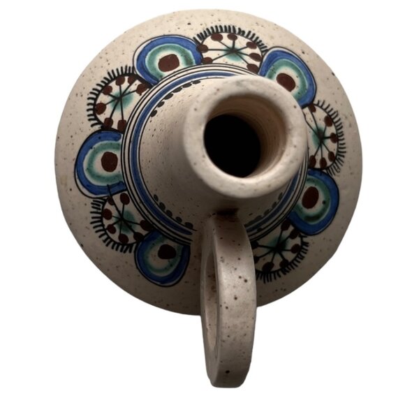 lolcus (lolkos) Pottery Stoneware Candleholder Art Deco Handmade in Greece - Picture 6 of 11
